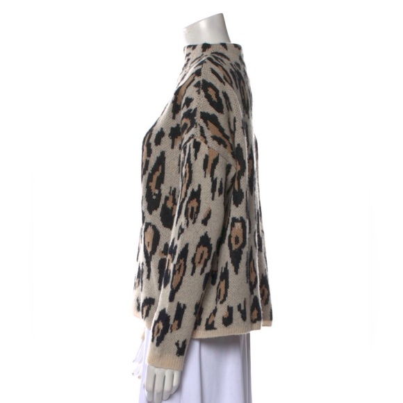 100% cashmere leopard print sweater - Picture 3 of 5